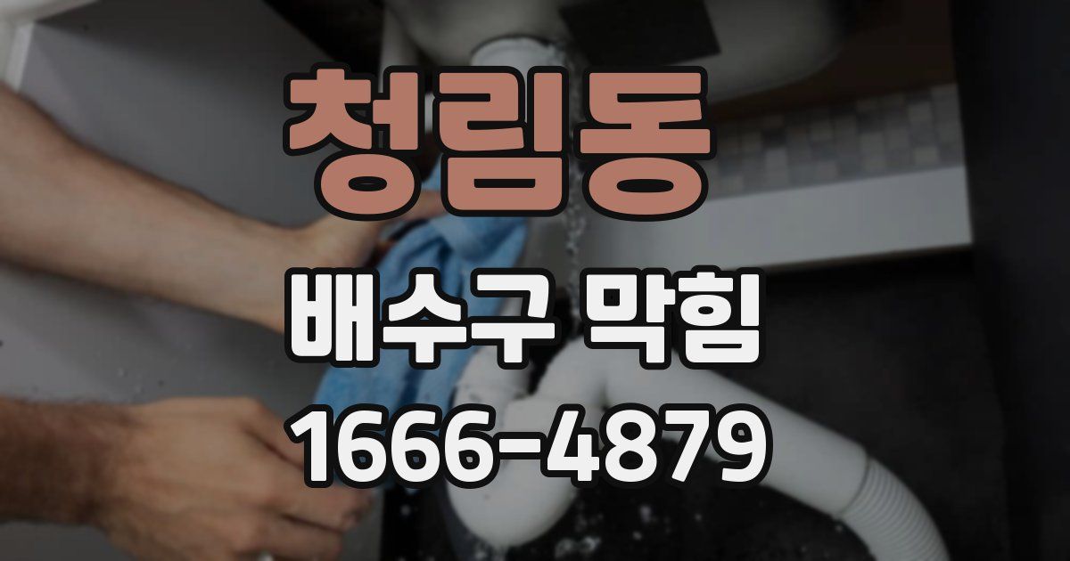 청림동 배수구 막힘
