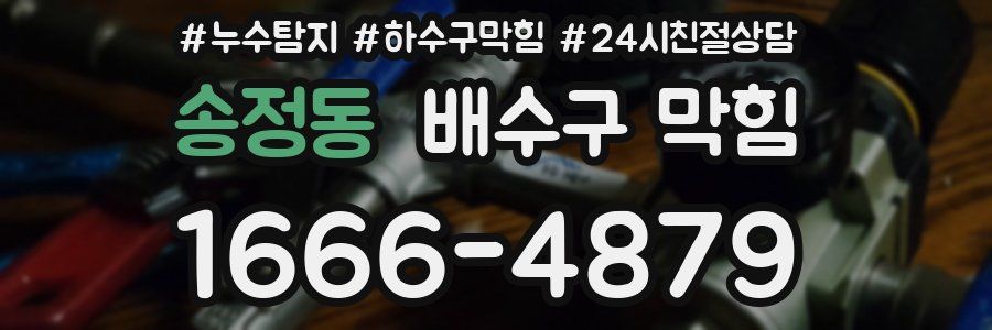 송정동 배수구 막힘