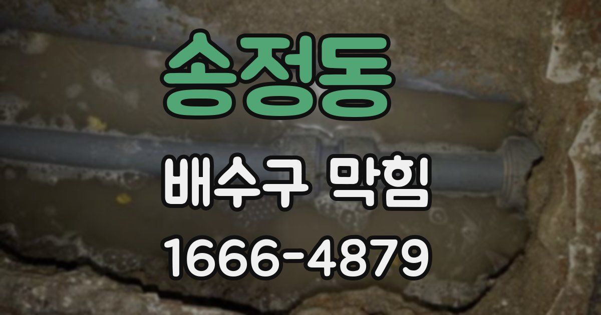 송정동 배수구 막힘