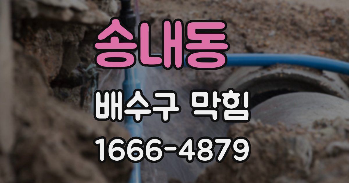 송내동 배수구 막힘