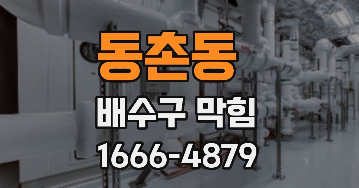 동촌동 배수구 막힘