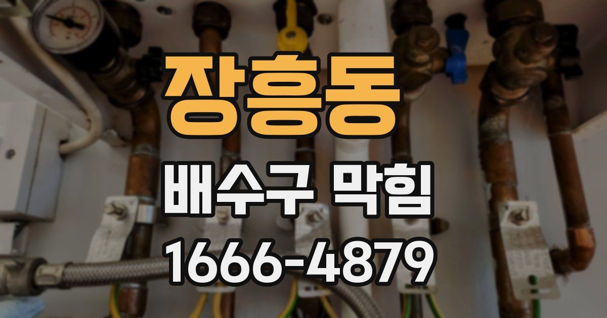 장흥동 배수구 막힘