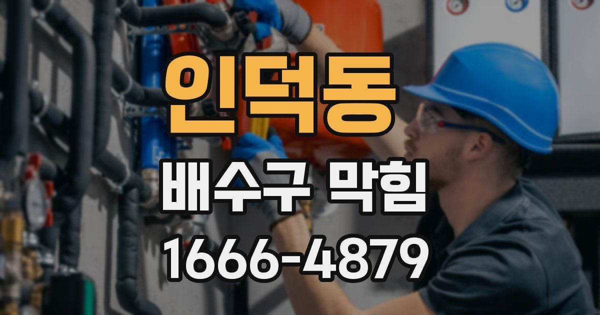 인덕동 배수구 막힘