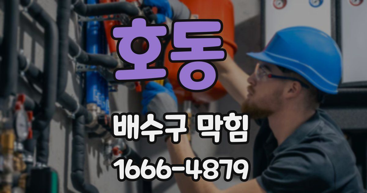 호동 배수구 막힘