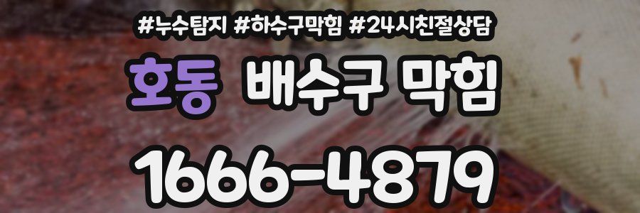 호동 배수구 막힘