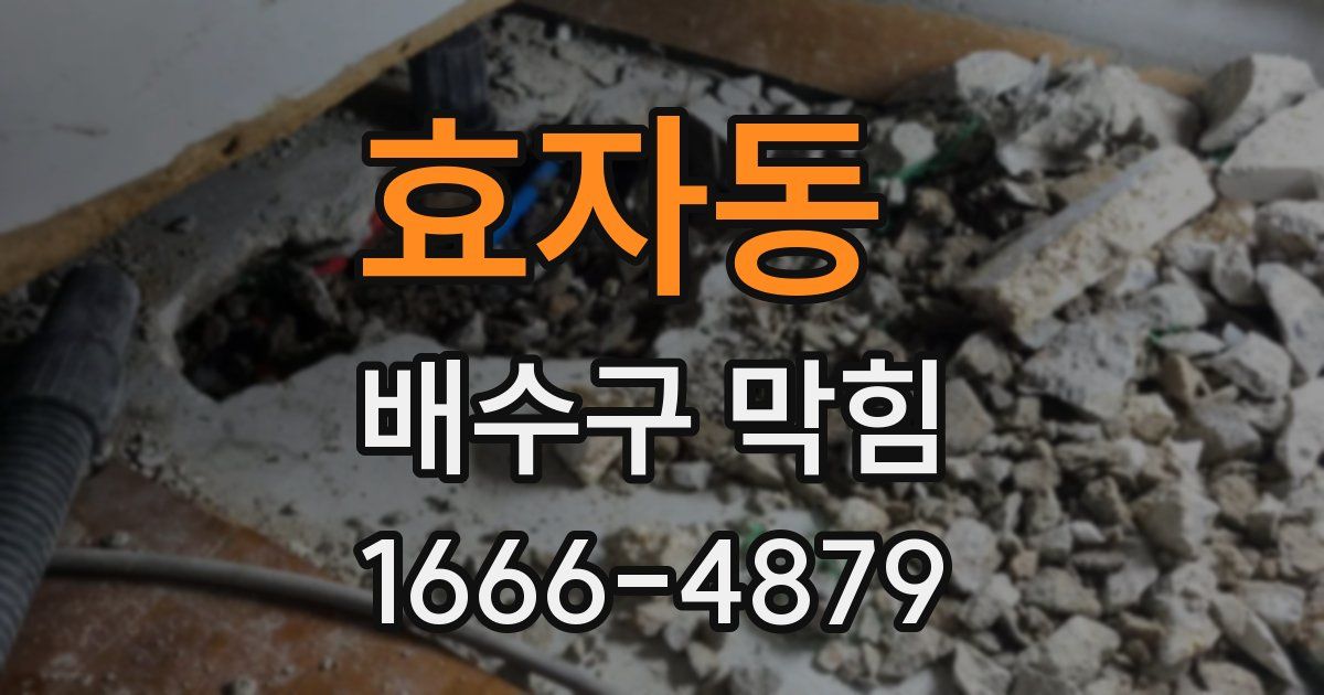 효자동 배수구 막힘
