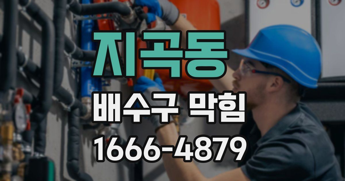 지곡동 배수구 막힘