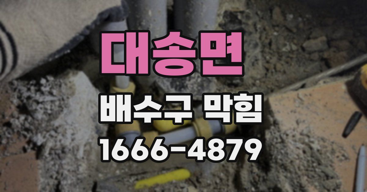 대송면 배수구 막힘