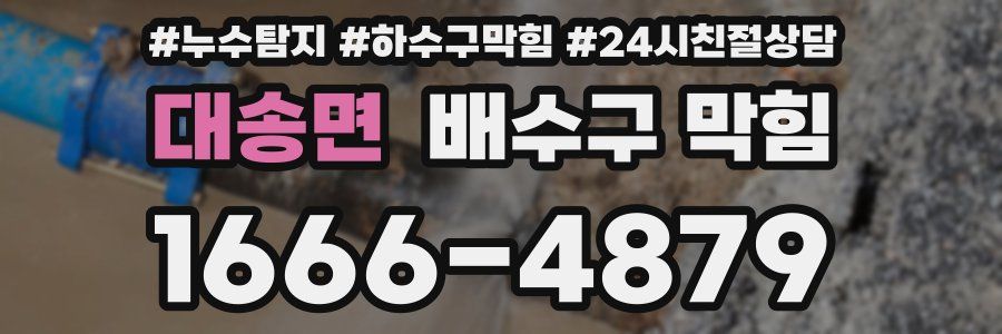 대송면 배수구 막힘