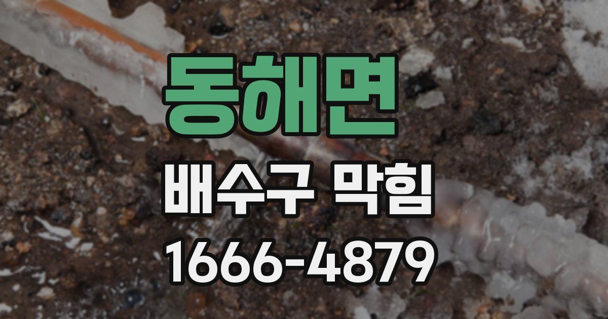 동해면 배수구 막힘