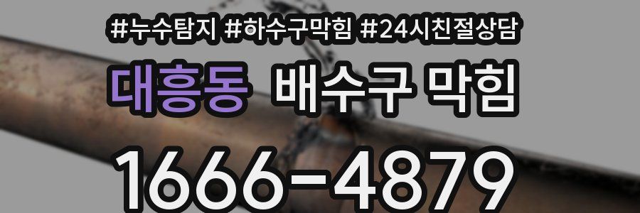대흥동 배수구 막힘