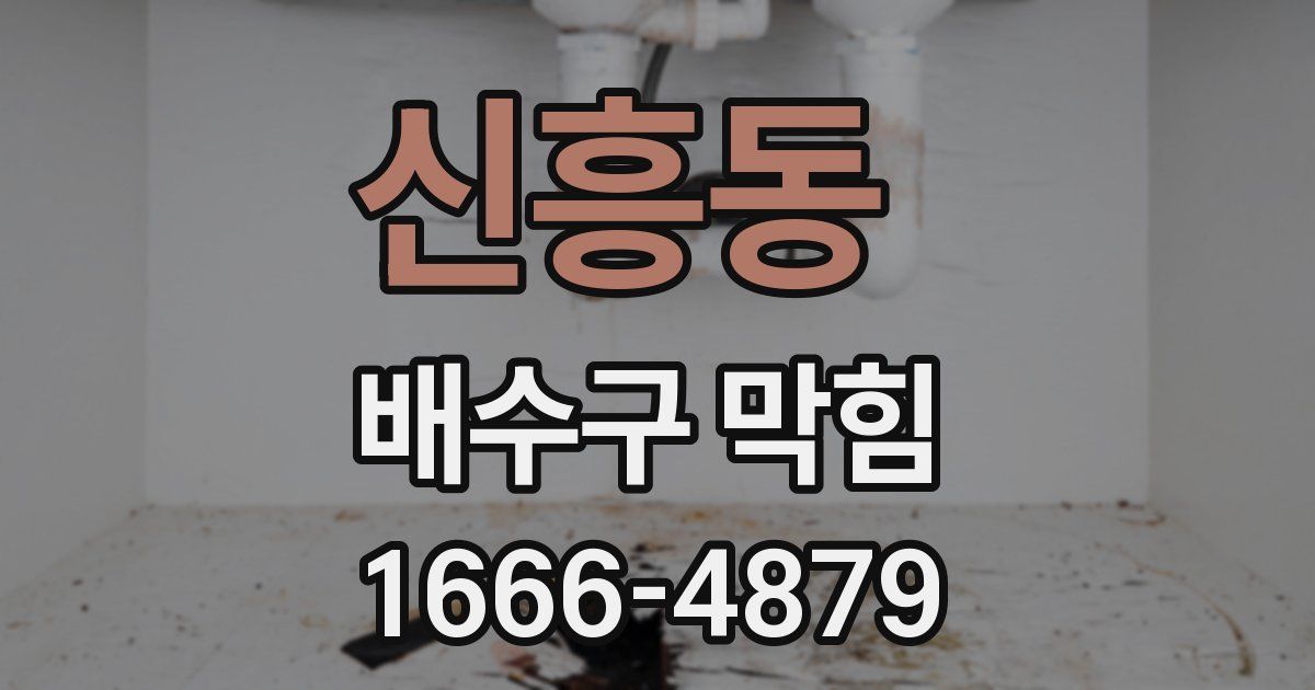신흥동 배수구 막힘