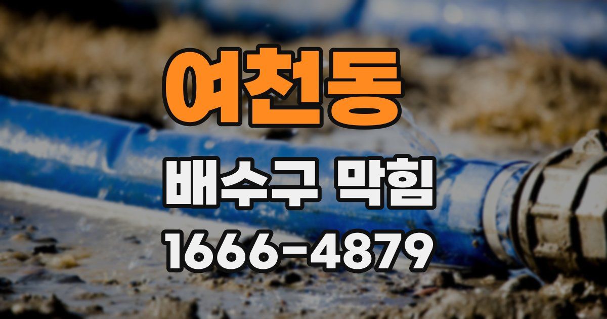 여천동 배수구 막힘