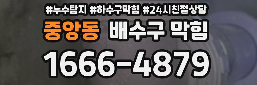 중앙동 배수구 막힘
