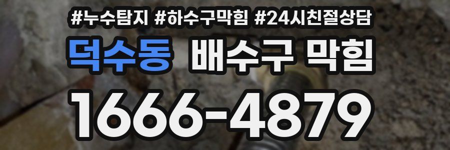 덕수동 배수구 막힘