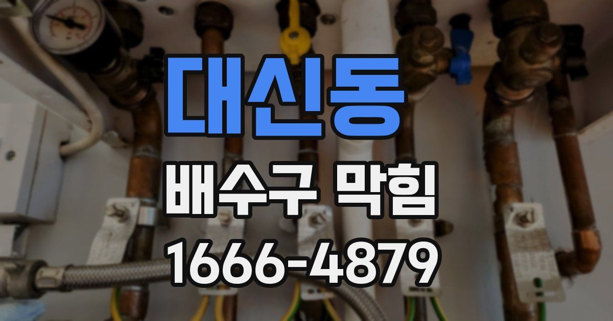 대신동 배수구 막힘