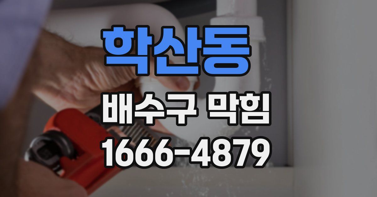 학산동 배수구 막힘