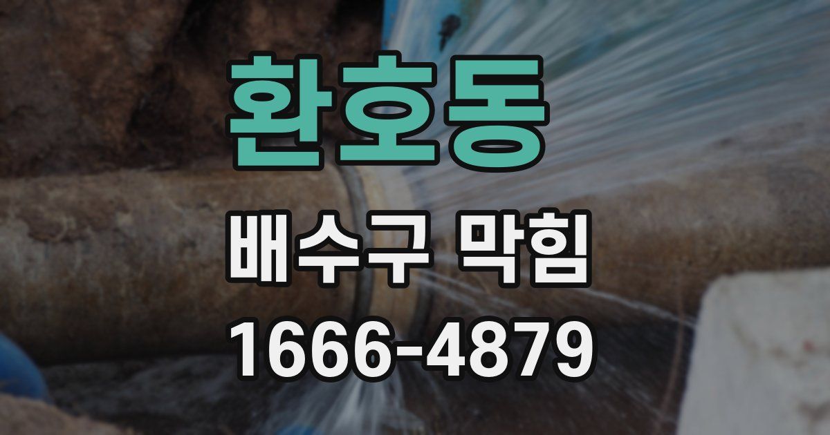 환호동 배수구 막힘