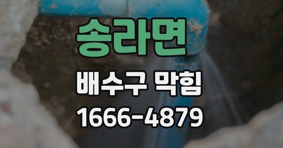 송라면 배수구 막힘