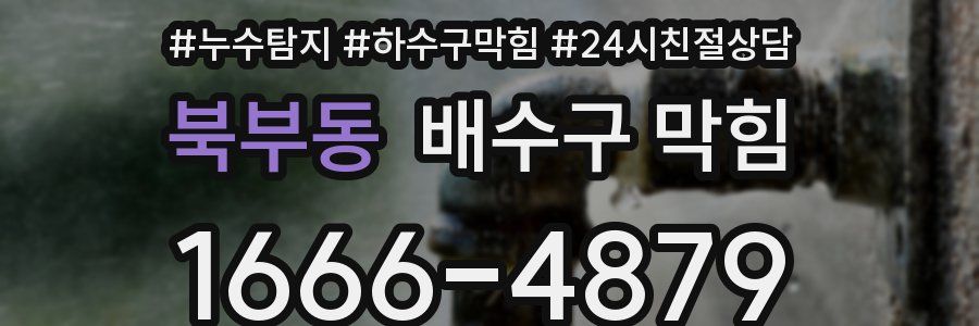 북부동 배수구 막힘