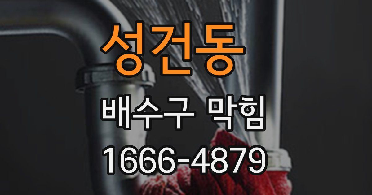 성건동 배수구 막힘