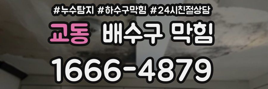 교동 배수구 막힘
