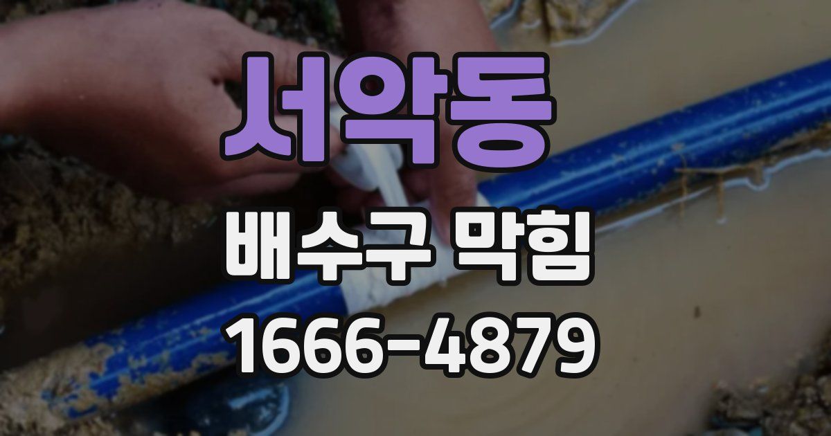 서악동 배수구 막힘