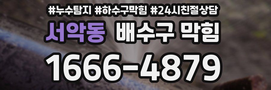 서악동 배수구 막힘
