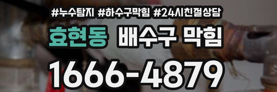 효현동 배수구 막힘