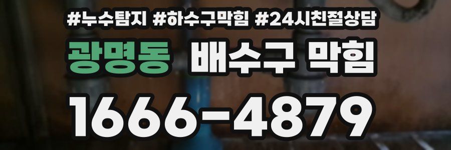 광명동 배수구 막힘