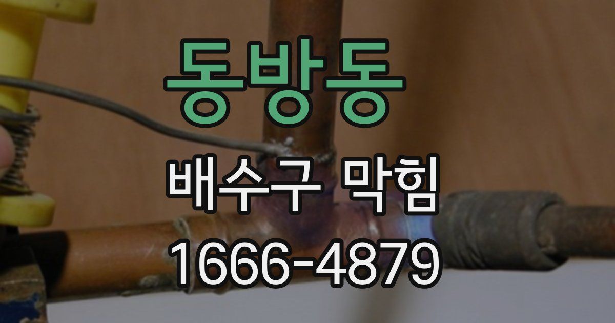 동방동 배수구 막힘
