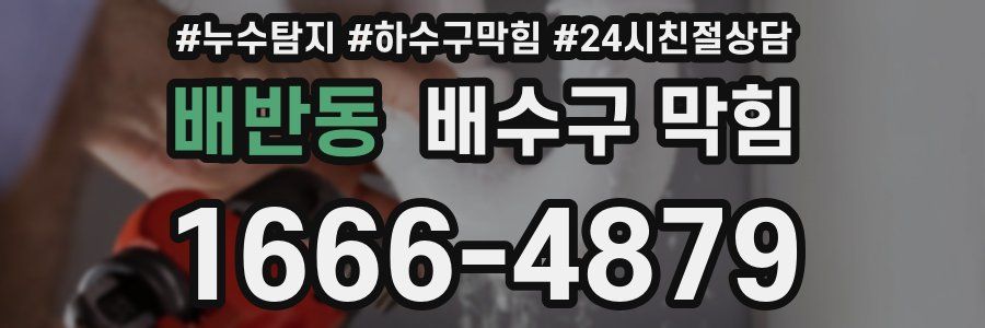 배반동 배수구 막힘