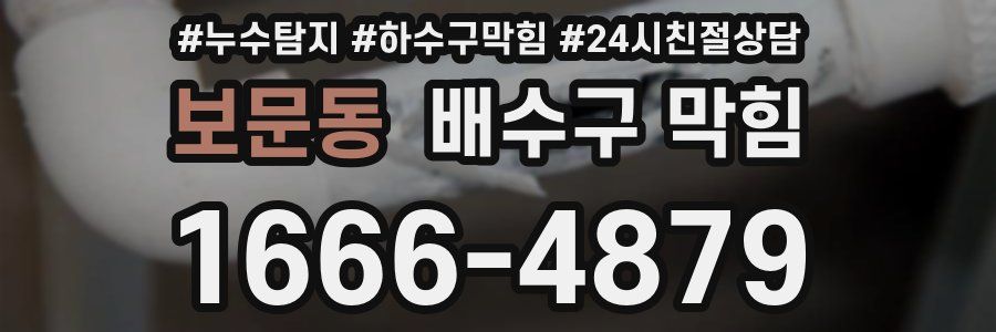 보문동 배수구 막힘