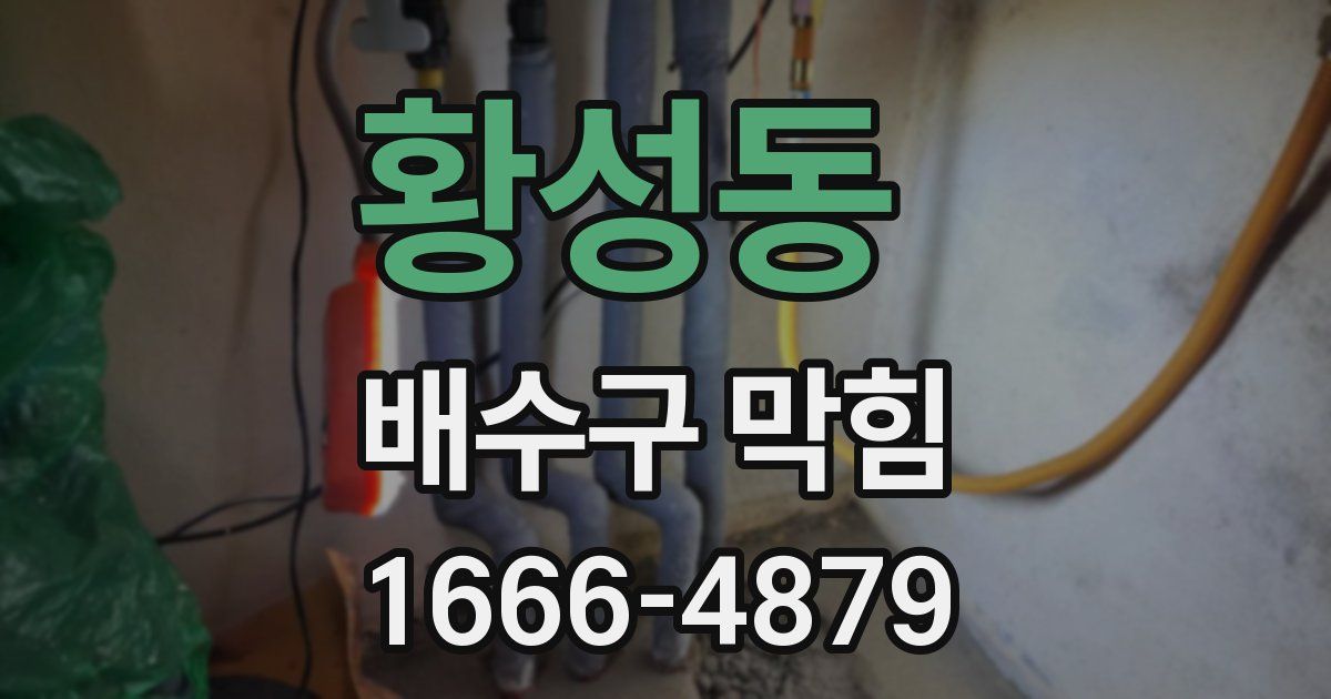 황성동 배수구 막힘