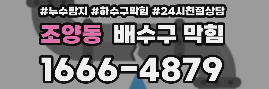 조양동 배수구 막힘