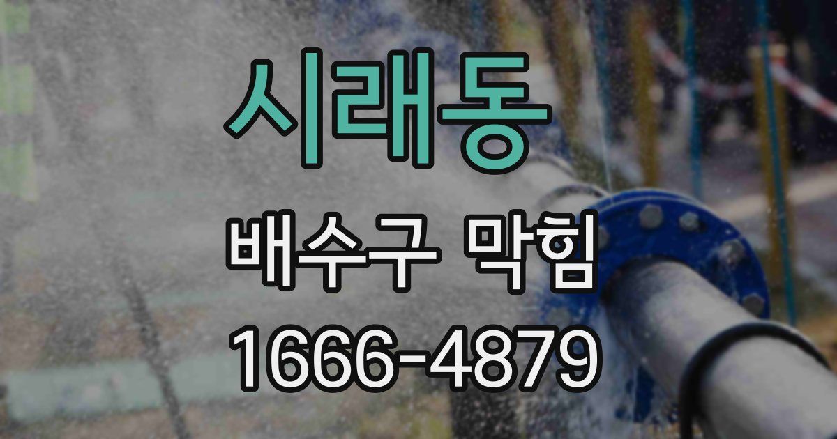 시래동 배수구 막힘
