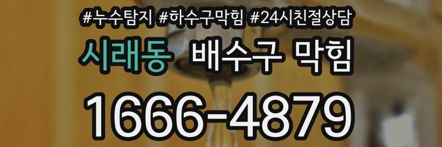시래동 배수구 막힘