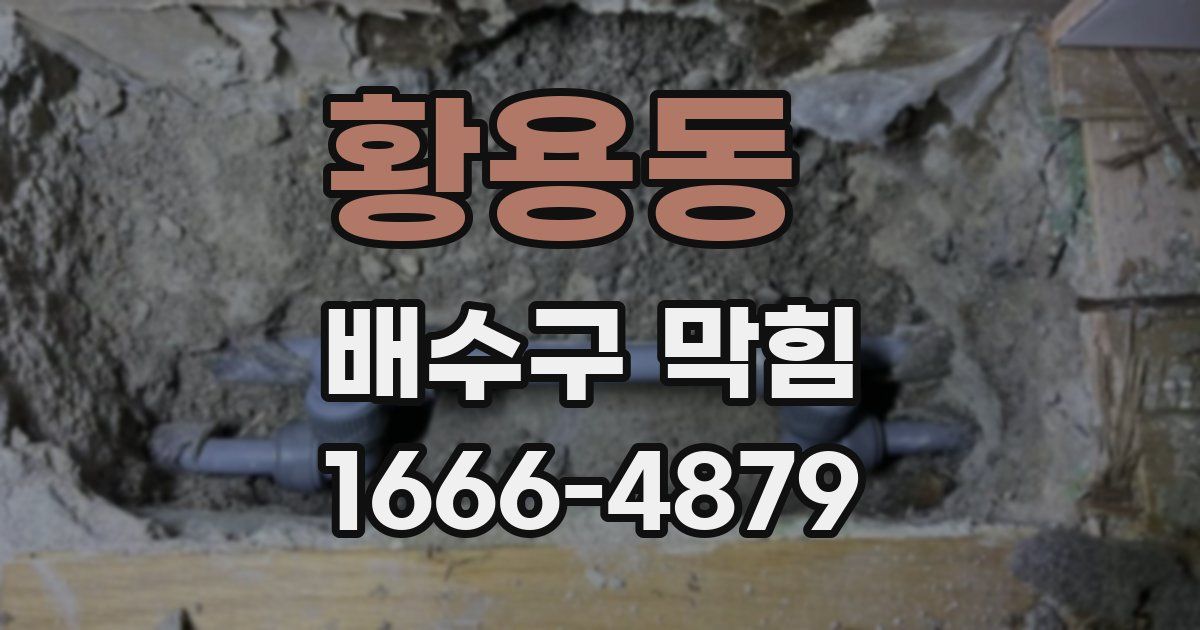 황용동 배수구 막힘
