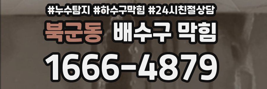 북군동 배수구 막힘