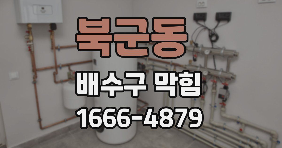북군동 배수구 막힘