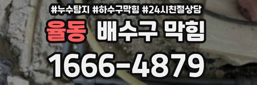 율동 배수구 막힘