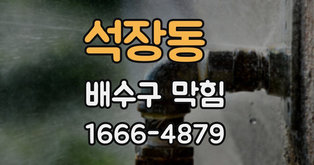석장동 배수구 막힘