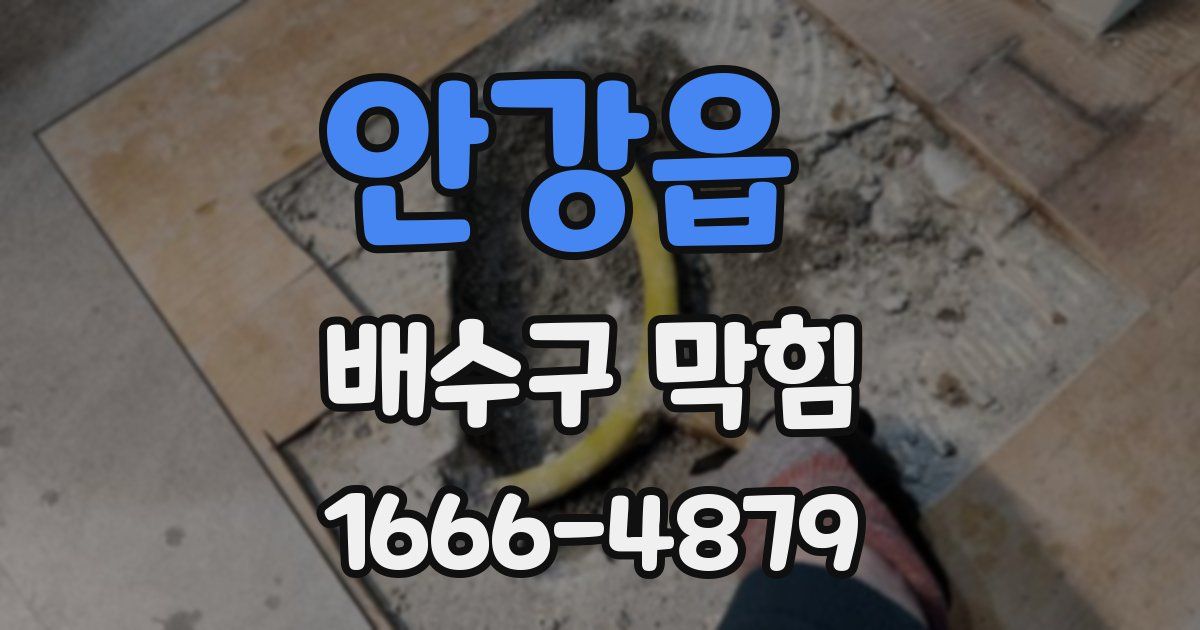 안강읍 배수구 막힘