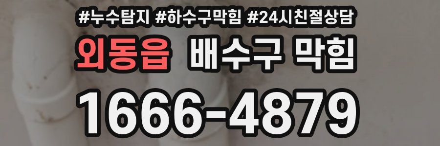외동읍 배수구 막힘