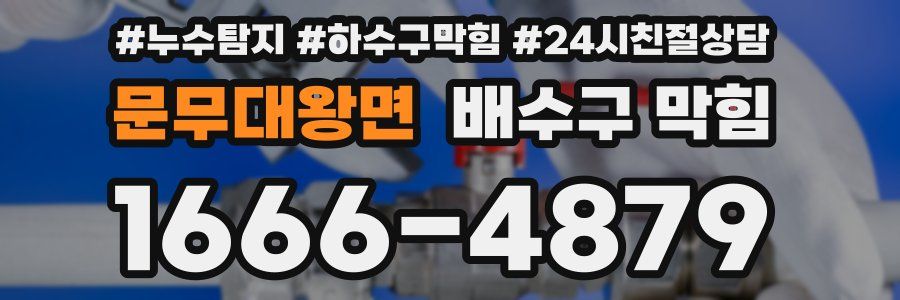 문무대왕면 배수구 막힘