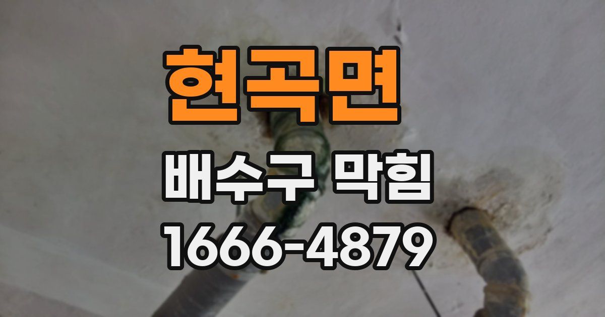 현곡면 배수구 막힘