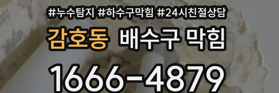 감호동 배수구 막힘