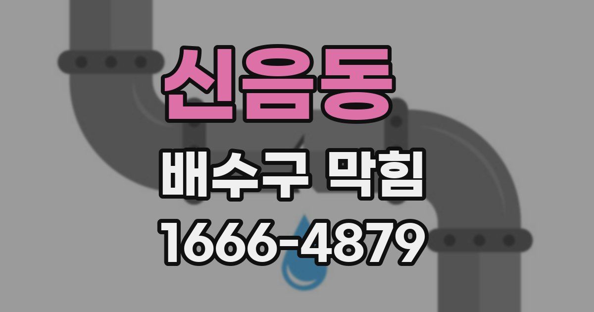 신음동 배수구 막힘
