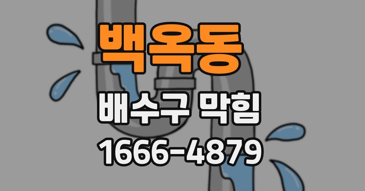 백옥동 배수구 막힘