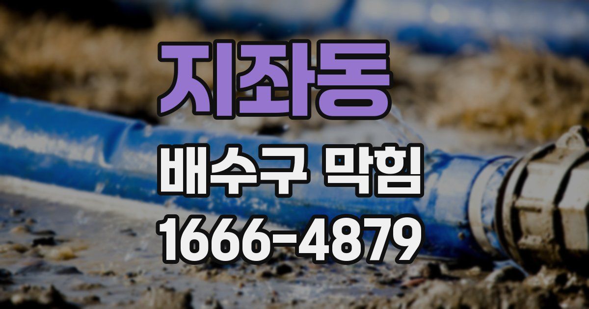 지좌동 배수구 막힘